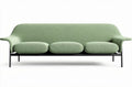 Groene stoffen bank met metalen frame 200 x 80 x 75cm voor interieurdesign